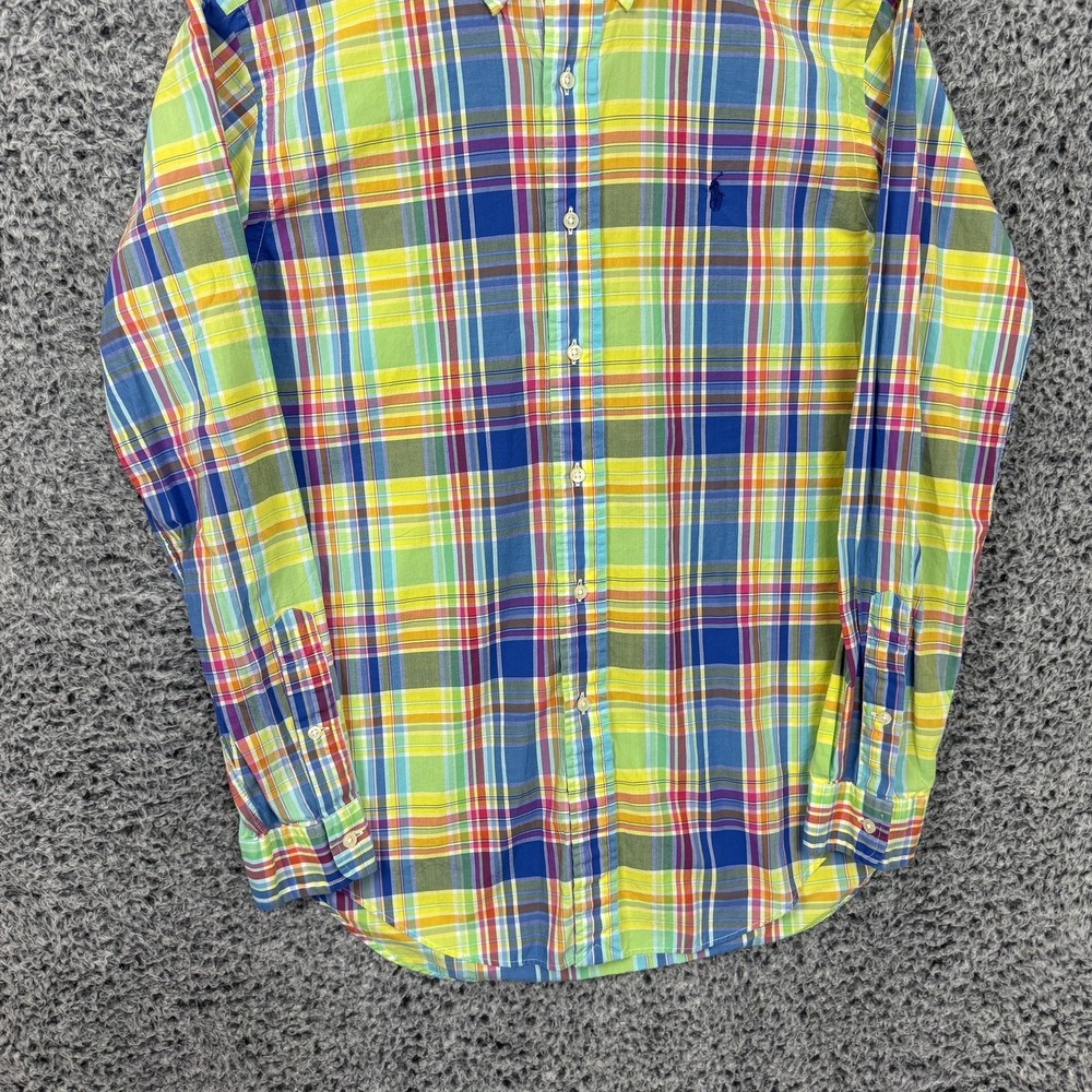 Polo Ralph Lauren Shirt Mens Medium Multicolor Plaid Classic Fit Button Down - Picture 11 of 16